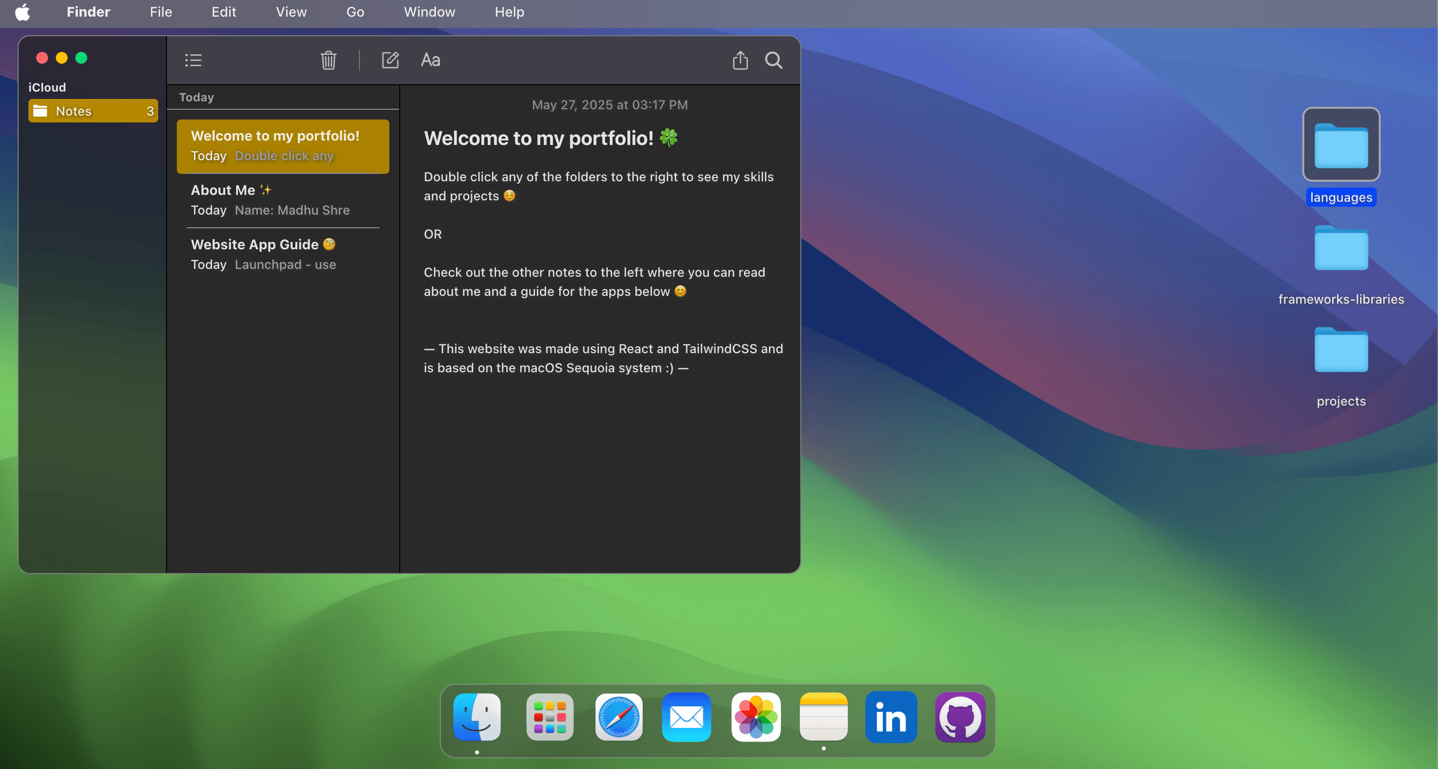 MacOS Inspired Portfolio - Image 1